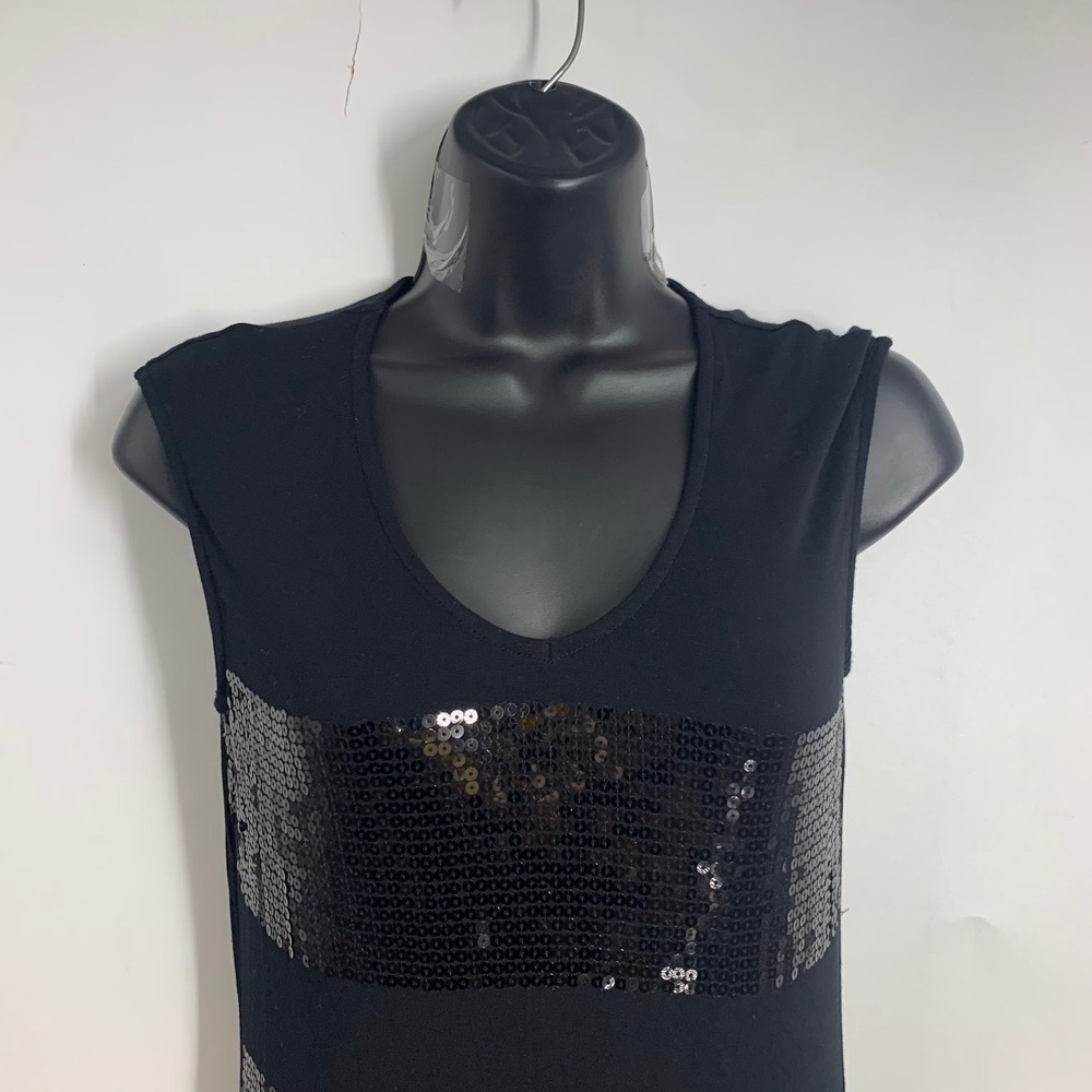 Tommy Bahama Sequin Striped Sleeveless V-Neck Maxi Dress Evening Gown Women SZ S - Picture 6 of 16